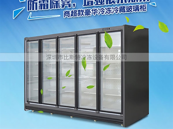 阳江超市冷藏玻璃展示立柜